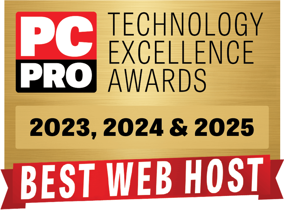 PC Pro Technology Excellence Awards — Best Web Host 2023, 2024 & 2025